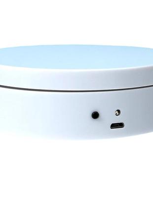 Стол для предметной съемки mini electric turntable 12 см белый
