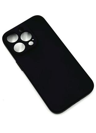 Чехол на iphone 14 pro с закрытым низом черный