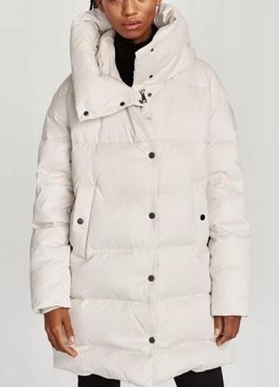 Стильный, теплый пуховик, удлиненная пуховая куртка zara