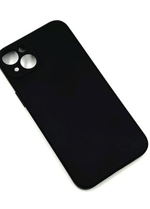 Чехол на iphone 14 max (plus) с закрытым низом черный