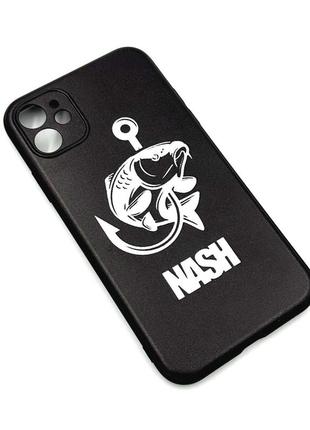 Чехол для apple iphone 11 nash fishing черный