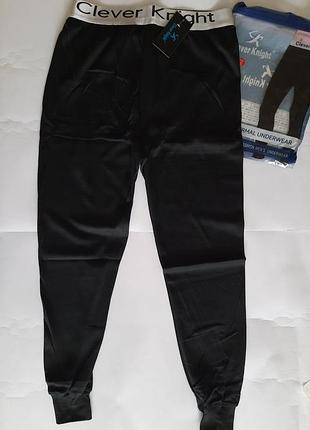 Термоштани чоловічі бавовна чорні преміум якість