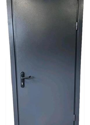 Дверь входная техническая tehno dveri металлическая однолистовая правая 800х2050 см ral 7024 антрацитовый