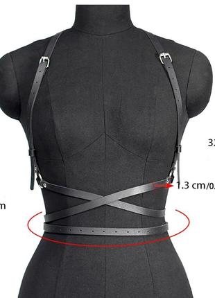 Женская черная портупея 1862