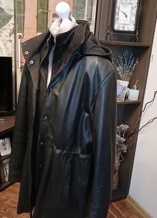 Куртка шкіряна вінтажна тепла натуральна "парка" вінтаж шкіра