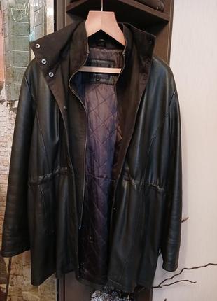 Куртка шкіряна вінтажна тепла натуральна "парка" вінтаж шкіра
