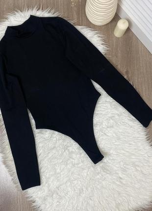 Черный коттоновый боди