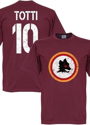 Футбольная форма футболка рома франческо тотти каппа майка винтажная игровая джерси kappa francesko totti as roma италия italy nike vintage diadora