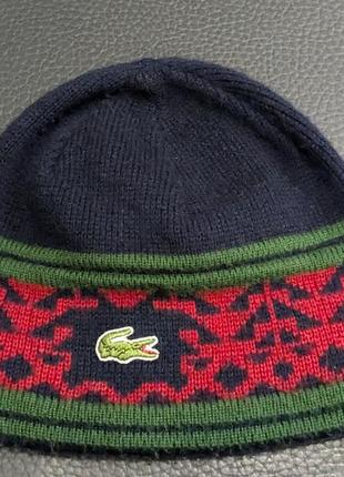 Шапка унисекс оригинал lacoste!