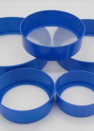 Набор кондитерских сит для просеивания муки пластиковые 5 штук круглые 13/15/18/21/24 cm h 6 cm variomarket