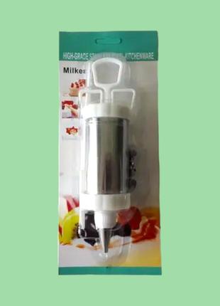 Кондитерский шприц из нержавеющей стали с насадками для крема и лопаткой шприц для кондитера l 20 variomarket