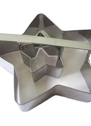Форма для випічки печива каттер вирубка металева зірка l 15,5 / 6 cm variomarket