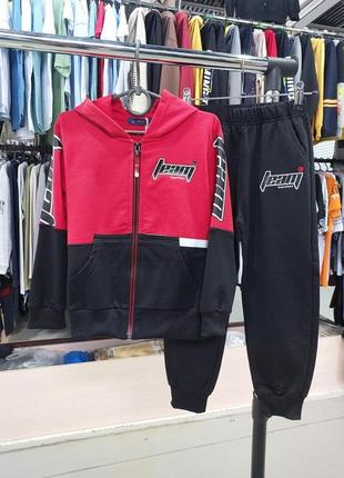 Детские спортивные трикотажные костюмы для  мальчиков подростков двунитка для школы на 116-146 рост дитячий