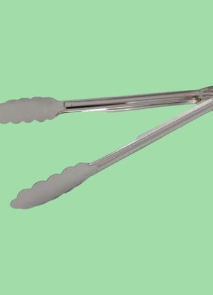 Щипцы кухонные из нержавейки для мяса гриля и барбекю универсальные щипцы для кухни дубок l 27cm variomarket