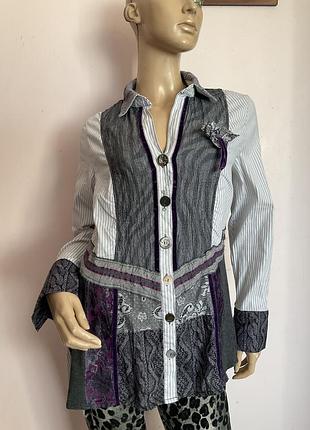 Фирменная блузка в стиле elisa cavaletti / xl / brend just white