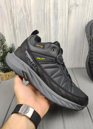 Кроссовки зимние мужские merrell float pro grey black утепленные