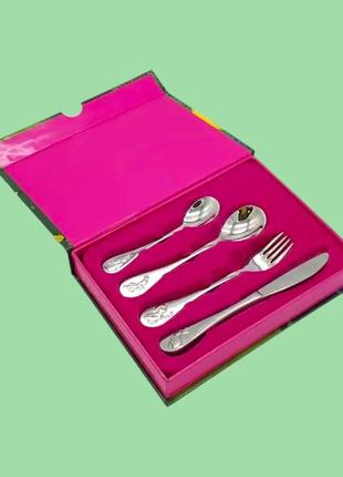 Набір дитячих столових приборів disney з нержавійки подарунковий в упаковці для дітей variomarket