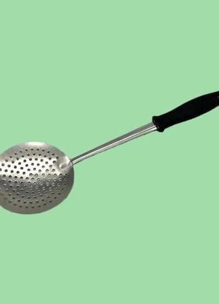 Шумовка лопатка поварская кухонная нержавейка с дырочками для снятия пены l 32 cm variomarket