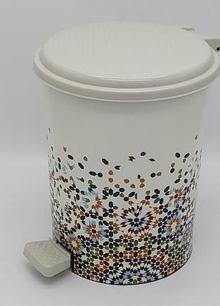 Ведро для мусора с педалью мусорное ведро с крышкой пластиковое №2 №365 elif d 22 cm h...