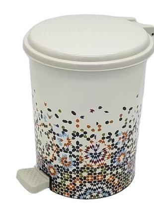 Ведро для мусора с педалью мусорное ведро с крышкой пластиковое №2 №365 elif d 22 cm h...