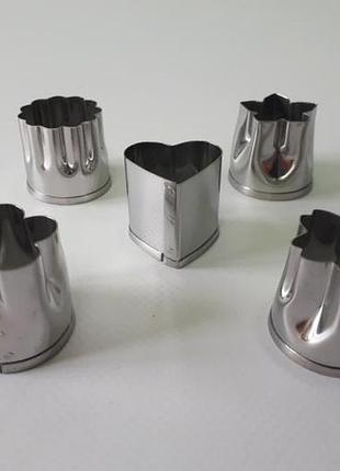 Набор кондитерских насадок для канапе из нержавеющей стали 5 штук d 2,2 cm h 2,5 cm variomarket