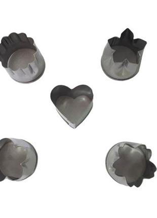 Набор кондитерских насадок для канапе из нержавеющей стали 5 штук d 2,2 cm h 2,5 cm variomarket