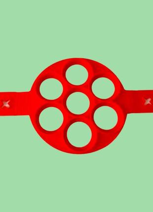 Форма силиконовая для оладьев формочка для омлета и яичницы круглая 7 порций d 23 cm l 40 cm variomarket
