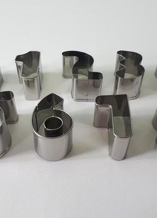 Форма для випікання печива каттер вирубка металева цифри в наборі 9 штук l 3,5 cm variomarket4 фото