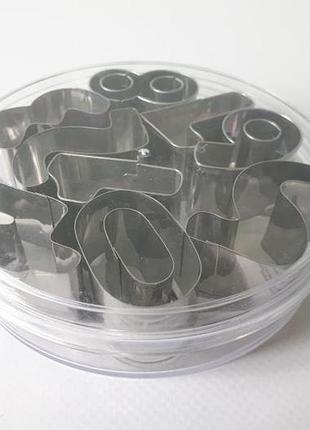 Форма для випікання печива каттер вирубка металева цифри в наборі 9 штук l 3,5 cm variomarket5 фото