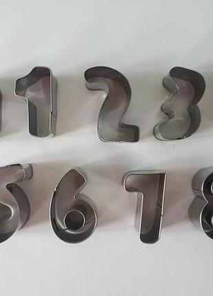 Форма для випікання печива каттер вирубка металева цифри в наборі 9 штук l 3,5 cm variomarket3 фото