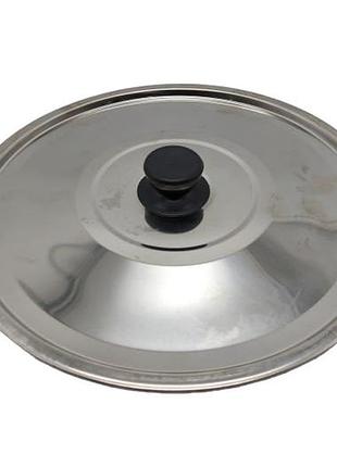 Крышка для ведра хозяйственного 14 литров нержавейка с пластиковой ручкой d 34 / 32 cm...