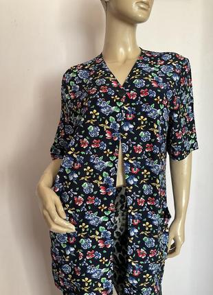 Легкий вискозный удлиненный жакет/ xl/