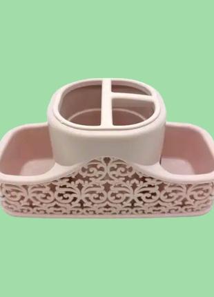 Органайзер пластиковый для мелочей в ванной органайзер для ванных принадлежностей 22*9,5 cm h 10 cm variomark