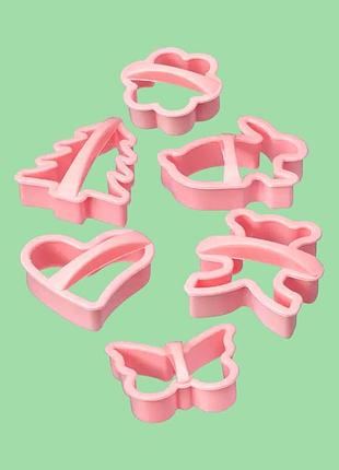 Пластикова форма для випічки печива і пряників тварини вирубка каттер для печива в наборі 6 штук gondol variomarket