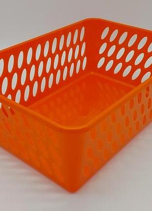 Кошик пластиковий без кришки мм-4 ящик для зберігання речей 37*26 cm h 13 cm variomarket3 фото