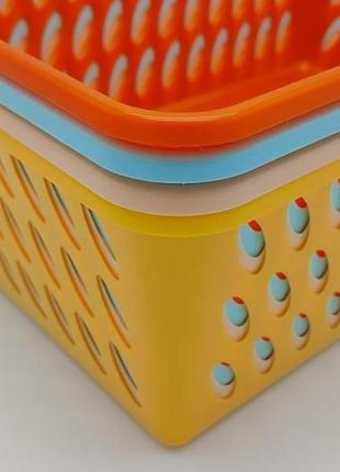 Кошик пластиковий без кришки мм-4 ящик для зберігання речей 37*26 cm h 13 cm variomarket5 фото