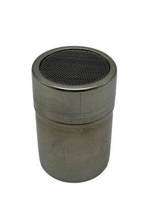 Солонка перечниця металева ємність для спецій сільниця нержавіюча сталь d 5 cm h 7,5 cm