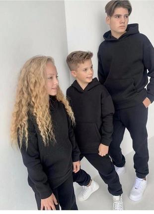 Дитячий трикотажний спортивний костюм для прогулянок на флісі костюми теплі для дівчинки хлопчика 3-8 років дитячий світ