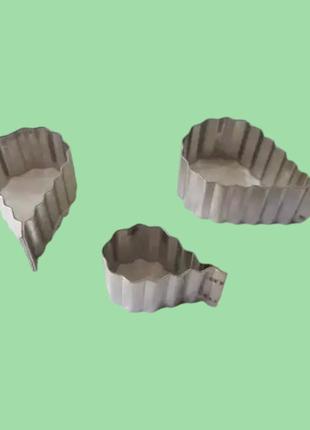 Форма для випічки печива каттер вирубка металева лист троянди в наборі 3 штуки variomarket