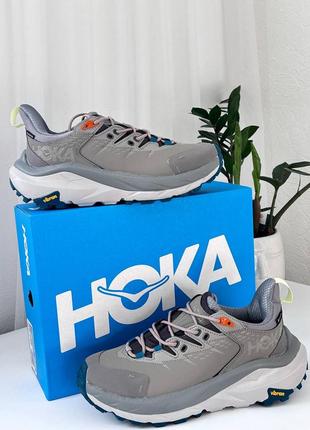 Hoka one one kaha 2 low gore-tex 'sharkskin blue coral'
