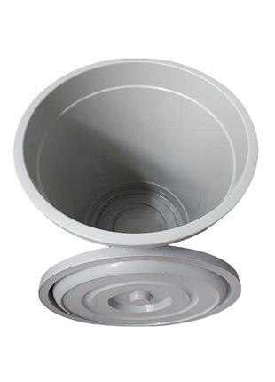 Бак для мусора пластиковый с крышкой 4103 мусорный бак контейнер уличный d 49 cm h 56...