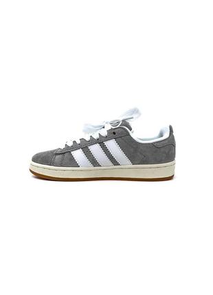 Кроссовки adidas campus 00s core grey серые женские / мужские5 фото