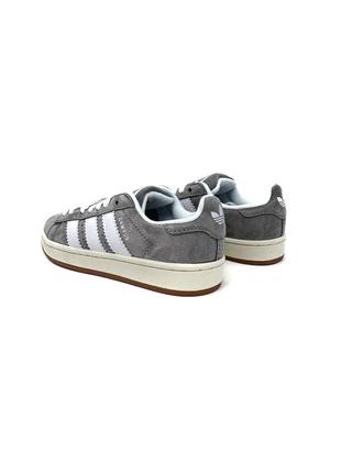 Кроссовки adidas campus 00s core grey серые женские / мужские3 фото