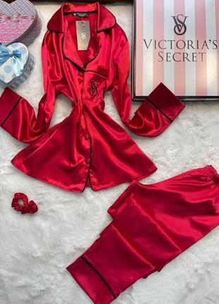 Жіноча піжама victoria’s secret червона