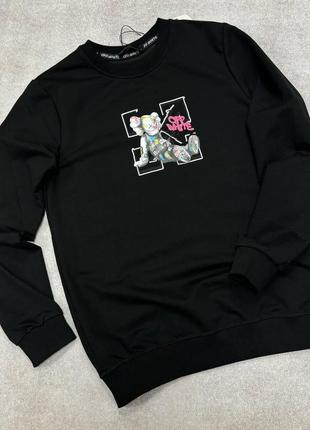 Мужской свитшот off white черный