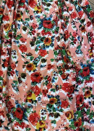 Длинное платье в пол макси в цветочный принт8 фото