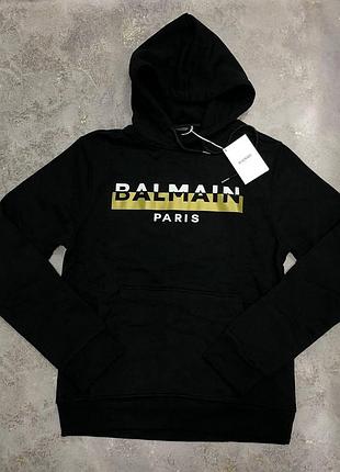 Мужское худи balmain черный цвет