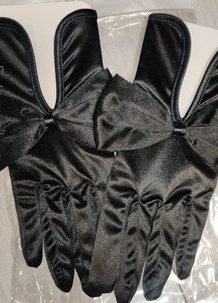 Новинка! перчатки атласные женские, короткие перчатки стрейч-атласные. размер универсальный.