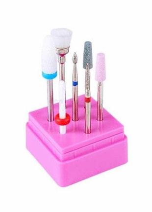 Набір керамічних насадок для фрезера №4 (7 насадок) (фреза кукурудза, алмазна фреза, корундова)
