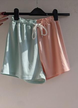 Женские, летние шорты, двух цветные, р. xs